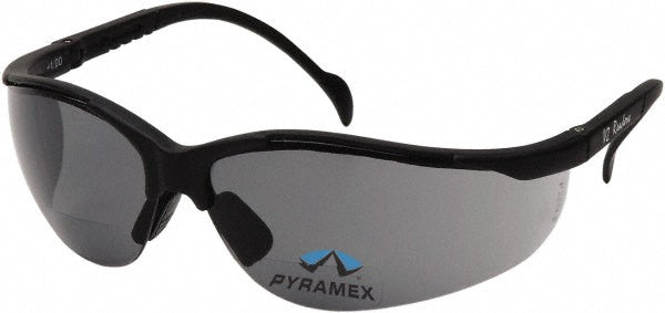 PYRAMEX SB1820R15 Magnifying Safety Glasses +1.5, Gray Lenses, Scratch Resistant, ANSI Z87.1 & CSA Z94.3-07