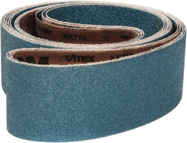 VSM 319604 Abrasive Belt 1" Wide, 42" Long, 80 Grit, Zirconia Alumina