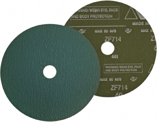VSM 91597 Fiber Disc 4-1/2" Disc Dia, 7/8" Hole, 24 Grit, Zirconia Alumina