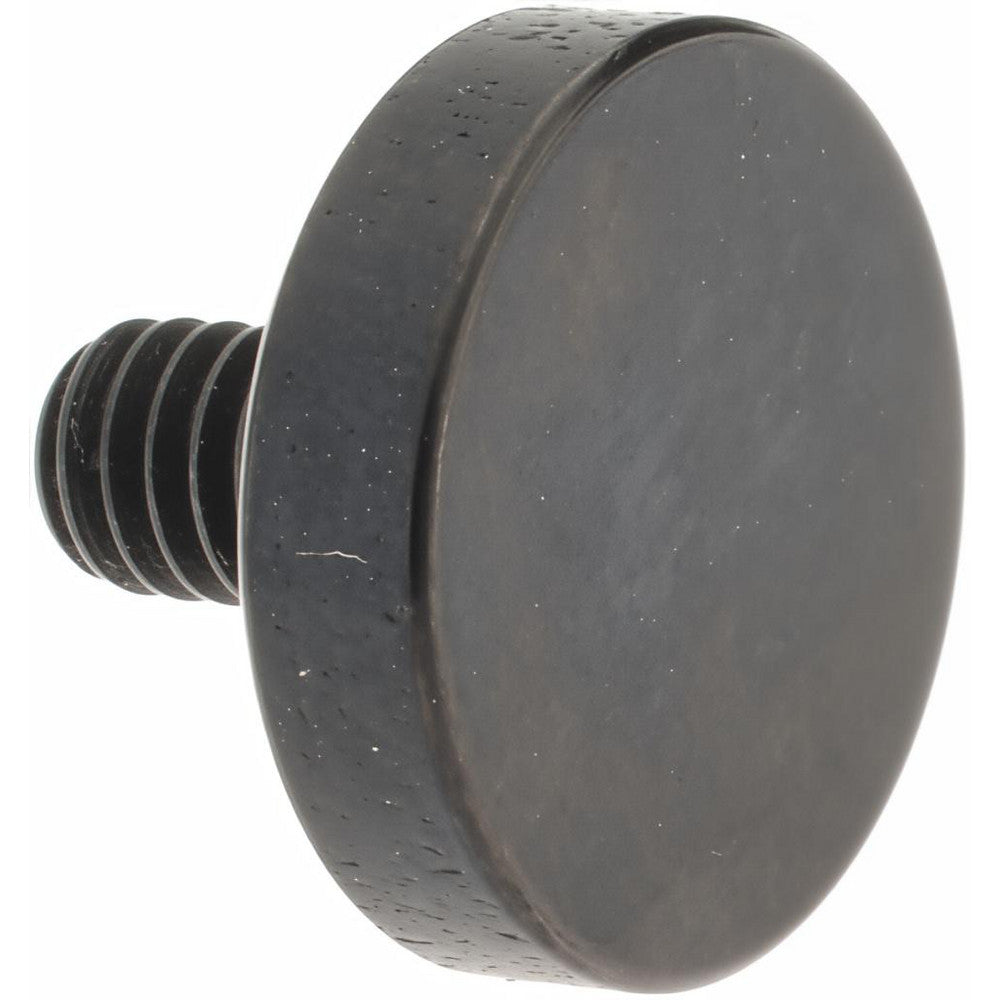 SPI 21-254-8 Drop Indicator Flat Button Contact Points #4-48 Thread, 0.0940" Point Length, Black Oxide Steel