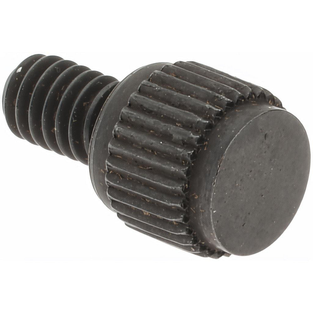 SPI 21-252-2 Drop Indicator Flat Contact Points #4-48 Thread, 0.2030" Point Length, Black Oxide Steel