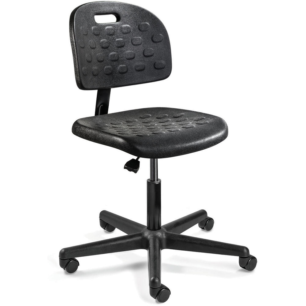 Bevco V7007HC Task Chair Polyurethane, 16 to 21" Seat Height, Black, Adjustable Height