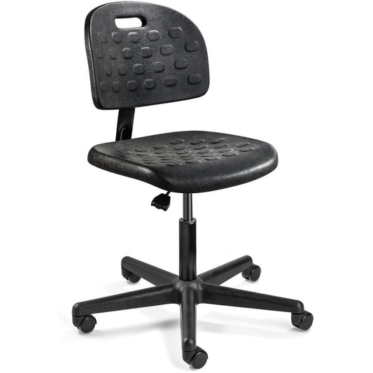 Bevco V7007HC Task Chair Polyurethane, 16 to 21" Seat Height, Black, Adjustable Height