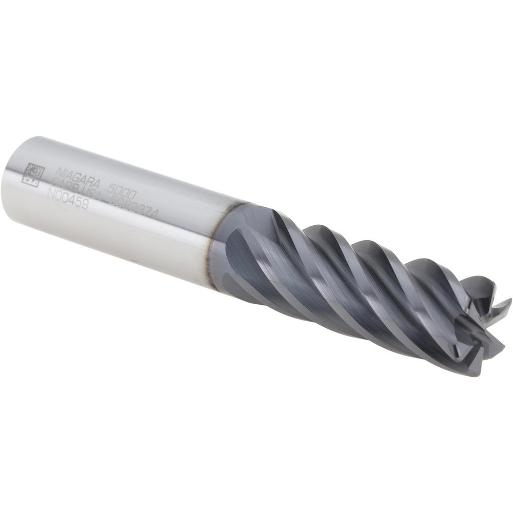 Seco 03007647 Corner Radius End Mill 1/2" Dia, 1-1/4" LOC, 0.0300" Radius, 6 Flute, Solid Carbide