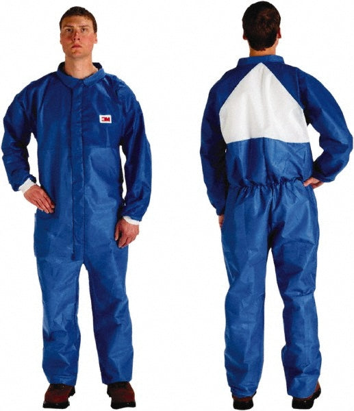 3M 7000089024 Disposable Coveralls Size Large, Polypropylene, Zipper Closure