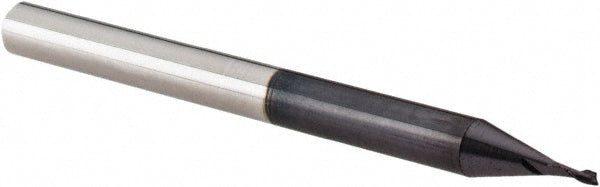 Accupro 36099778 Square End Mill 1/32'' Dia, 1/16'' LOC, 1/8'' Shank Dia, 1-1/2'' OAL, 2 Flutes, Solid Carbide