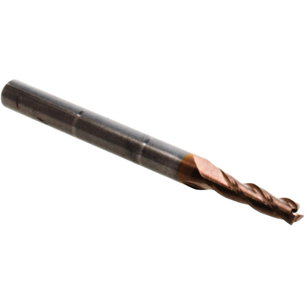 Accupro 36099851 Square End Mill 3/32'' Dia, 3/8'' LOC, 1/8'' Shank Dia, 1-1/2'' OAL, 3 Flutes, Solid Carbide
