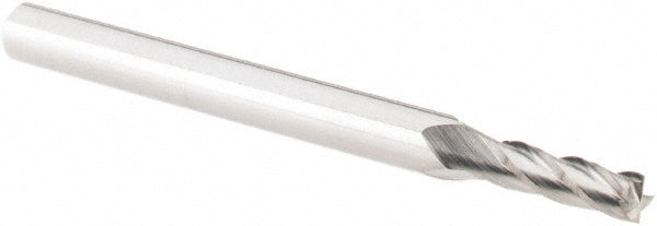 Accupro 36099976 Square End Mill 3/32'' Dia, 5/16'' LOC, 1/8'' Shank Dia, 1-1/2'' OAL, 4 Flutes, Solid Carbide