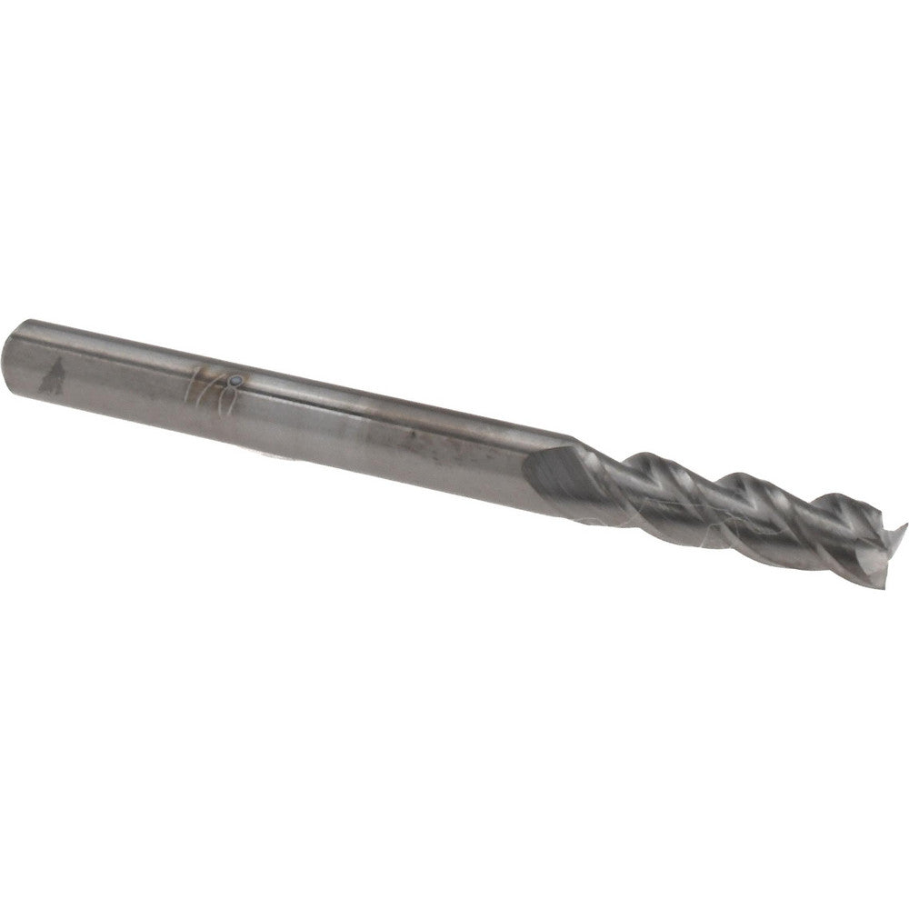Accupro 36100089 Square End Mill 1/8'' Dia, 7/16'' LOC, 1/8'' Shank Dia, 1-1/2'' OAL, 3 Flutes, Solid Carbide