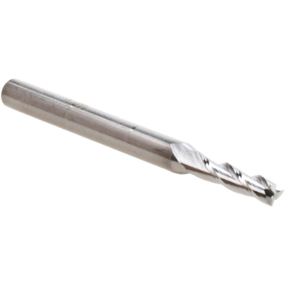 Accupro 36100097 Square End Mill 3/32'' Dia, 3/8'' LOC, 1/8'' Shank Dia, 1-1/2'' OAL, 3 Flutes, Solid Carbide