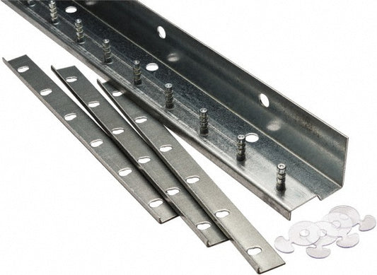 TMI, LLC HW10-L-UM-04 4Ft. Long Galvanized Steel Dock Strip Door Mounting Hardware