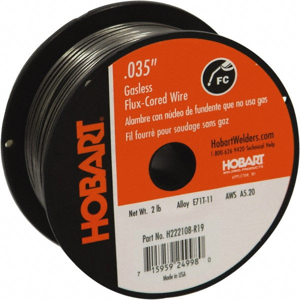 Hobart Welding Products H222108-R19 MIG Flux Core Welding Wire 0.035" Dia