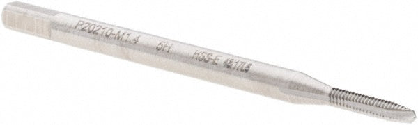 Walter-Prototyp 6159834 Spiral Point Tap M1.4 x 0.3, Metric, 2 Flutes, Plug, 6H, Cobalt, Bright Finish