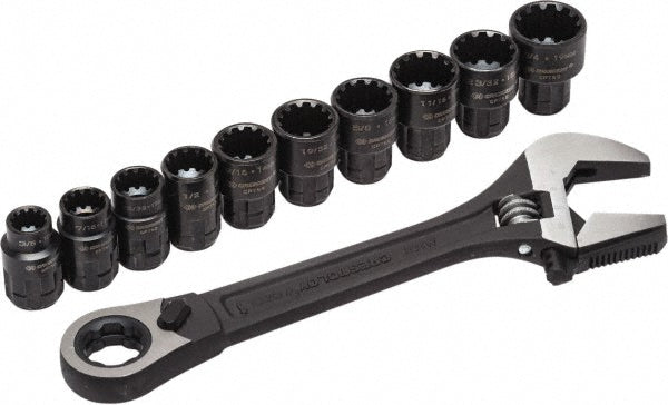 Crescent CPTAW8 Adjustable Wrench Set 11 Pc, 11/16" 19/32" 23/32" 3/4" & 5/8" Wrench, Inch & Metric