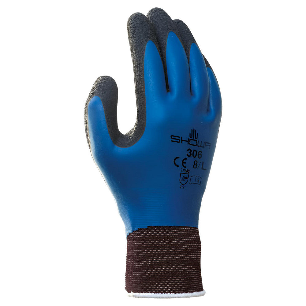 SHOWA 306XL-09 General Purpose Work Gloves X-Large, Latex Coated, Nylon Blend