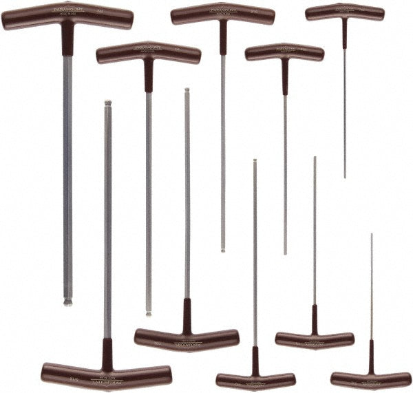 Paramount PAR34138 10 Piece T-Handle Cushion Grip Ball End & Hex Key Set
