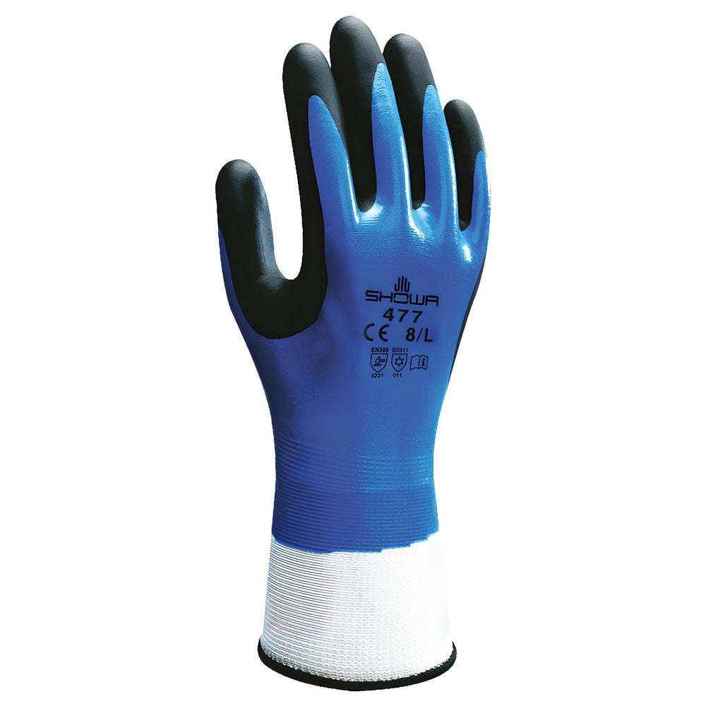 SHOWA 477XXL-10 General Purpose Work Gloves 2X-Large, Nitrile Coated, Nylon