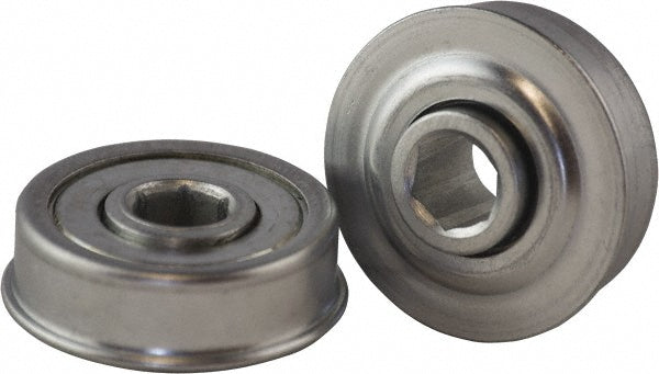 USDI CB-167H34 1 Row, 1.628" OD, 7/16" Hex Open Conveyor Roller Bearing