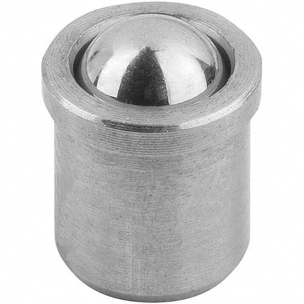 KIPP K0333.06.20 Stainless Steel Press Fit Ball Plunger 0.2756" Long