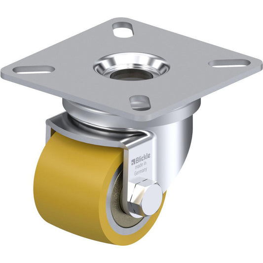 Blickle 603175 Top Plate Casters Mount Type Plate  Number of Wheels 1.000  Wheel Diameter (Inch) 1-3/8  Wheel Material Polyurethane  Wheel Width (Inch) 1-1/16  Wheel Color Light Brown