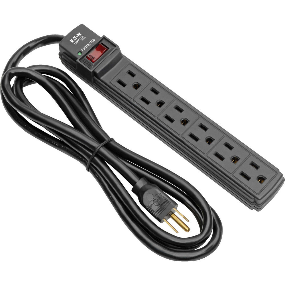 Tripp-Lite TLP6B 6 Outlets, 120 VAC15 Amps, 6' Cord, Power Outlet Strip