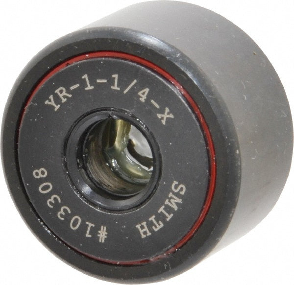 Accurate Bushing YR-1-1/4-X Cam Yoke Roller Non-Crowned, 0.375" Bore Dia, 1-1/4" Roller Dia, 0.75" Roller Width, Needle Roller Bearing