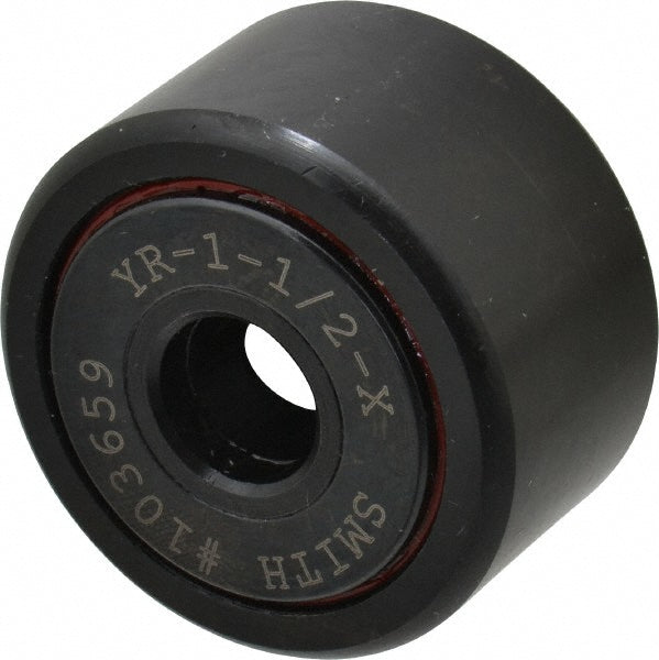 Accurate Bushing YR-1-1/2-X Cam Yoke Roller Non-Crowned, 0.4375" Bore Dia, 1-1/2" Roller Dia, 0.875" Roller Width, Needle Roller Bearing