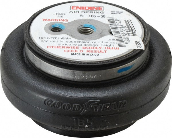 Enidine YI1B5500 100 psi Actuation 570 Lb Ext, 1,525 Lb Compr, 3/8-16 & 3/8-16, 2" Stroke Len, Bellow Single Convolute Air Spring