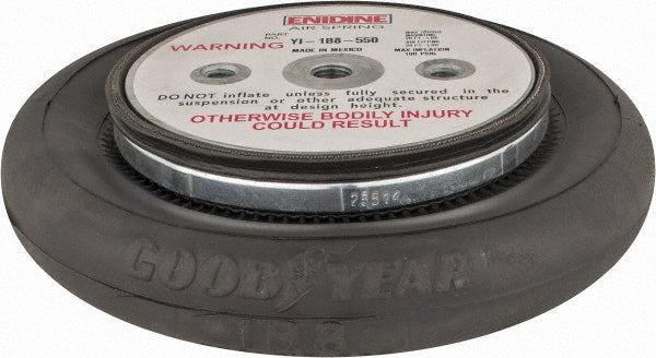 Enidine YI1B8550 100 psi Actuation 815 Lb Ext, 3,650 Lb Compr, 3/8-16 & 3/8-16, 3.8" Stroke Len, Bellow Single Convolute Air Spring