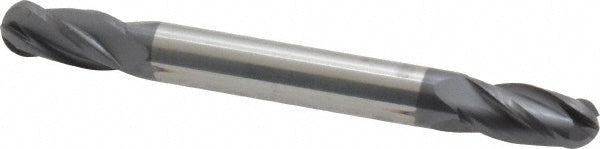 Kyocera SGS Precision Tools 31232 Ball End Mill 0.25" Dia, 0.5" LOC, 4 Flute, Solid Carbide