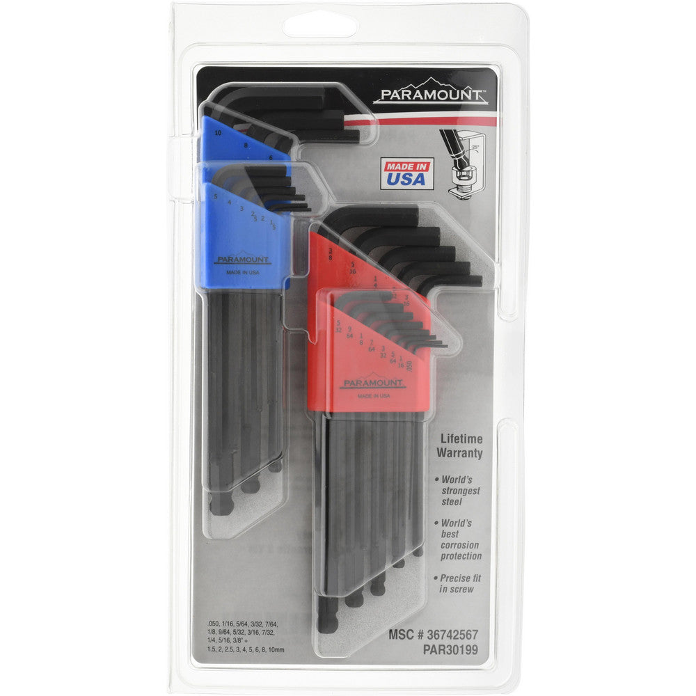 Paramount PAR30199 22 Piece L-Key Ball End Hex Key Set