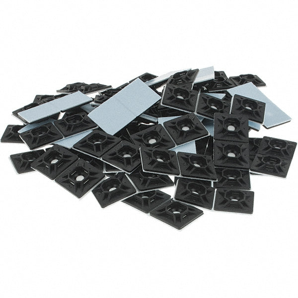 Thomas & Betts MPNY-1000-0-C Black, Nylon, Four Way Cable Tie Mounting Pad