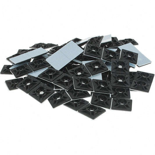 Thomas & Betts MPNY-1000-0-C Black, Nylon, Four Way Cable Tie Mounting Pad