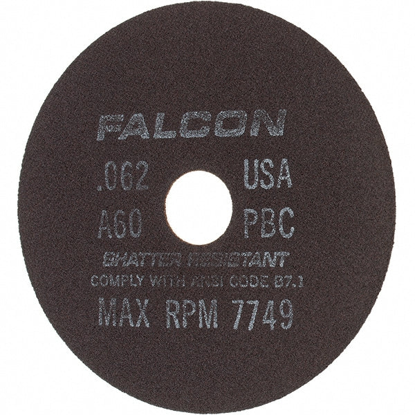 FALCON ABRASIVE MFG. INC. 6B62 Cutoff Wheel Type 1, 7" Dia, 0.062" Thick, 1-1/4" Hole, Aluminum Oxide