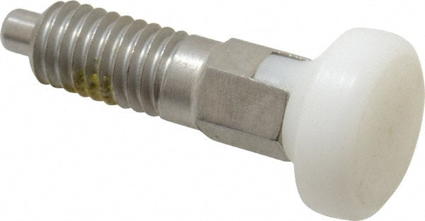 Vlier SMPRTL6P M6x1.0, 13mm Thread Length, 0.118" Max Plunger Diam, 0.11 Lb Init to 0.34 Lb Final End Force, Locking Knob Handle Plunger