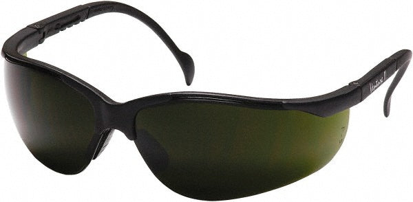 PYRAMEX SB1850SF Safety Glass Scratch-Resistant, Polycarbonate, Green Lenses, Full-Framed, UV Protection