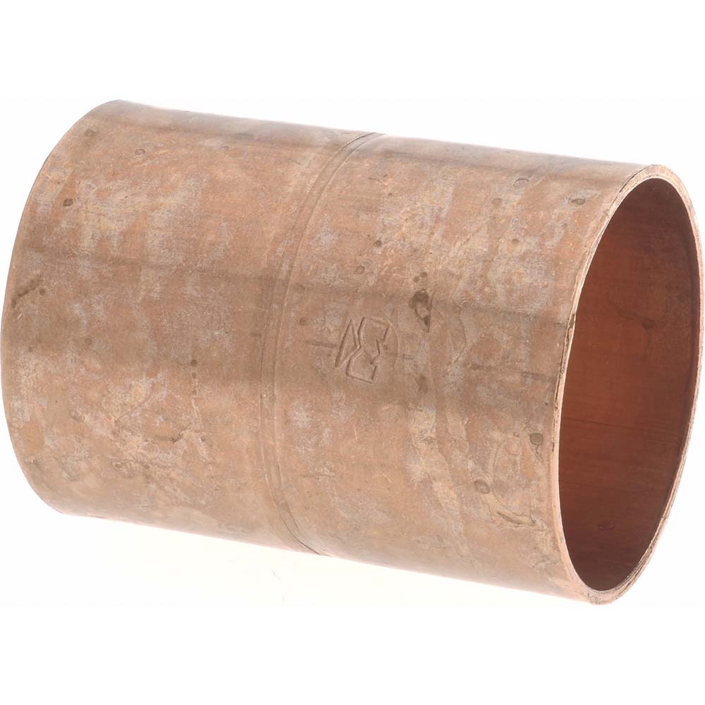 Mueller Industries W 01063 Wrot Copper Pipe Coupling 1-1/2" Fitting, C x C, Solder Joint