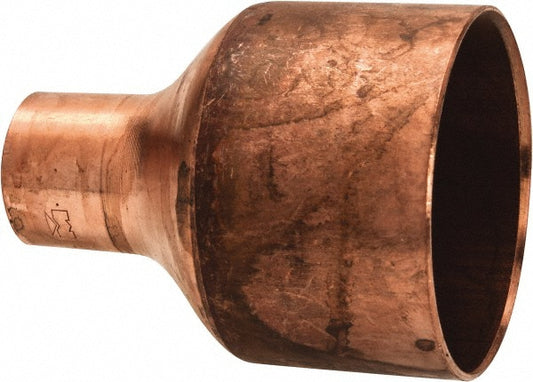 Mueller Industries W 01077 Wrot Copper Pipe Reducer 2" x 3/4" Fitting, C x C, Solder Joint