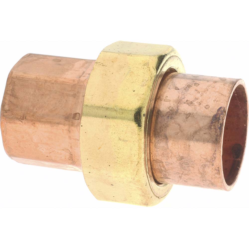Mueller Industries W 08005 Wrot Copper Pipe Union 1" Fitting, C x C, Solder Joint