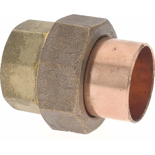 Mueller Industries A 11205NL Wrot Copper Pipe Union 1-1/4" Fitting, C x C, Solder Joint, Lead Free