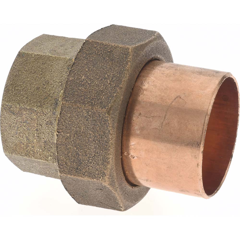 Mueller Industries A 11206NL Wrot Copper Pipe Union 1-1/2" Fitting, C x C, Solder Joint, Lead Free