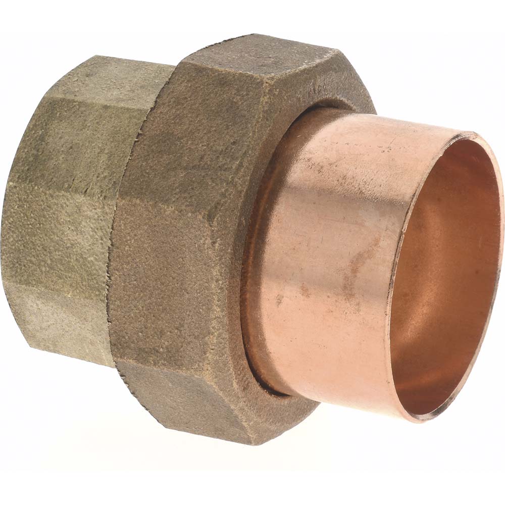 Mueller Industries A 11207NL Wrot Copper Pipe Union 2" Fitting, C x C, Solder Joint, Lead Free