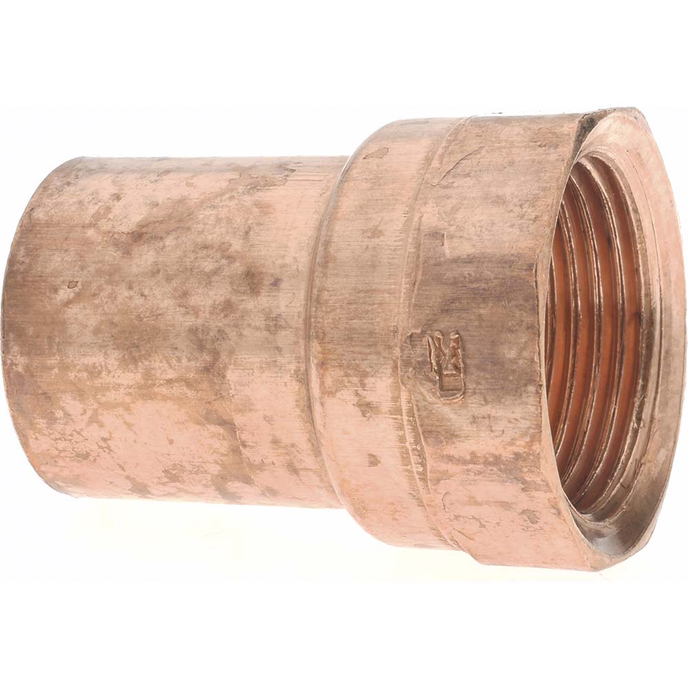Mueller Industries W 01263 Wrot Copper Pipe Adapter 1" Fitting, C x F, Solder Joint