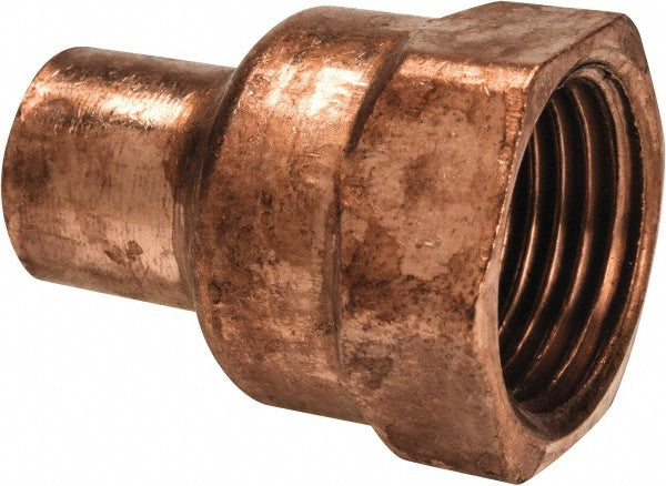 Mueller Industries W 01224 Wrot Copper Pipe Adapter 3/8" x 1/2" Fitting, C x F, Solder Joint