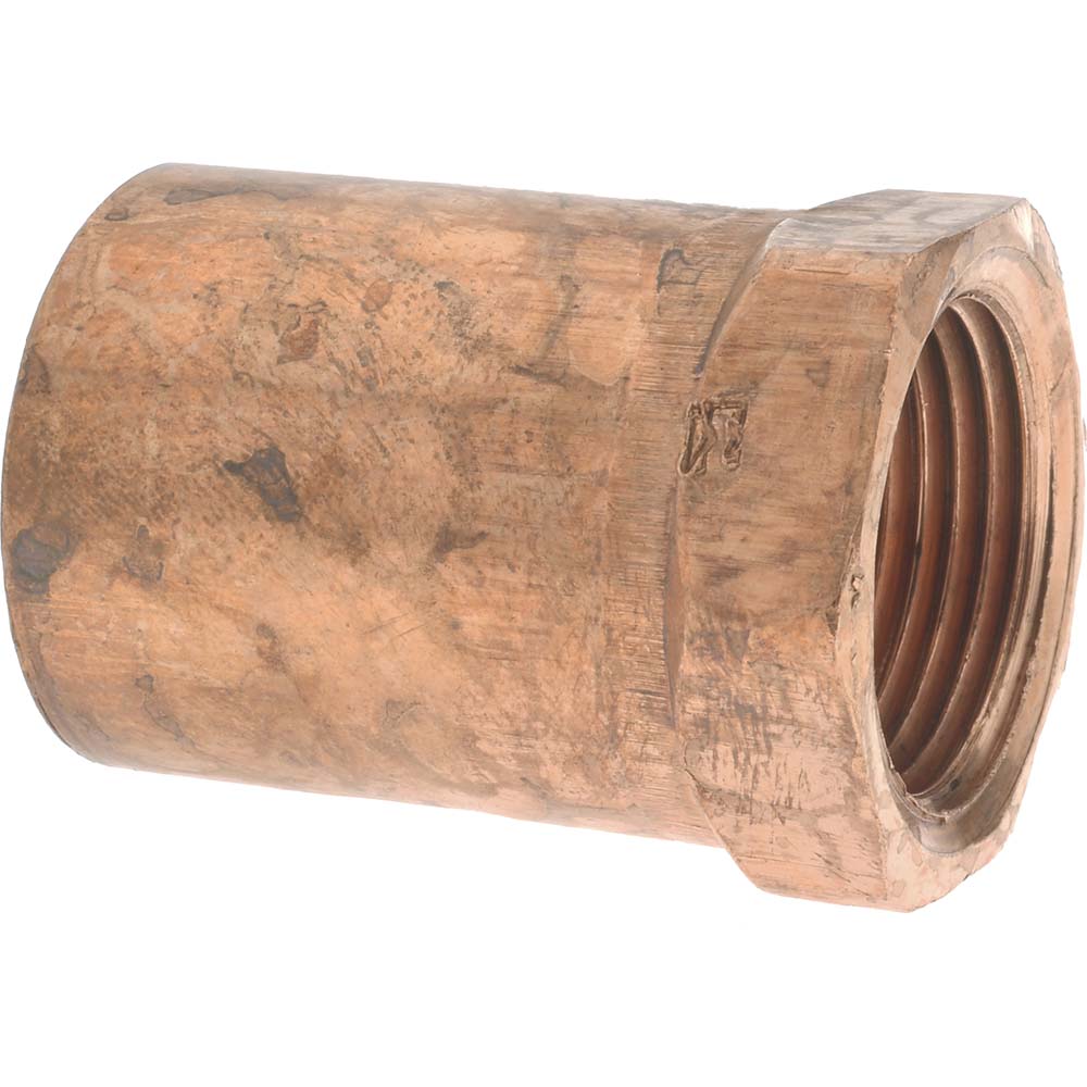 Mueller Industries W 01264 Wrot Copper Pipe Adapter 1" x 3/4" Fitting, C x F, Solder Joint