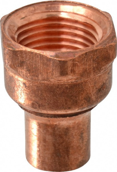 Mueller Industries W 01525 Wrot Copper Pipe Adapter 3/8" Fitting, FTG x F, Solder Joint