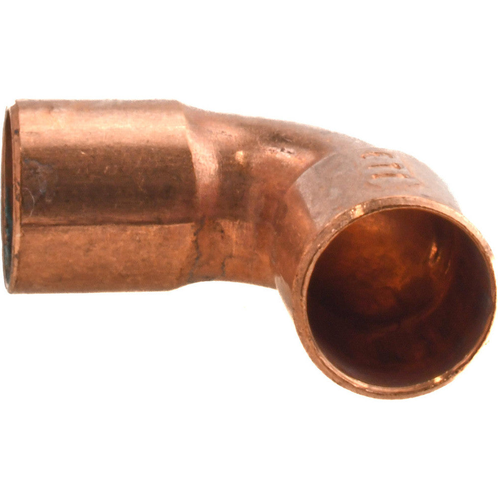 Mueller Industries W 02009 Wrot Copper Pipe 90 &deg Elbow 1/4" Fitting, C x C, Solder Joint