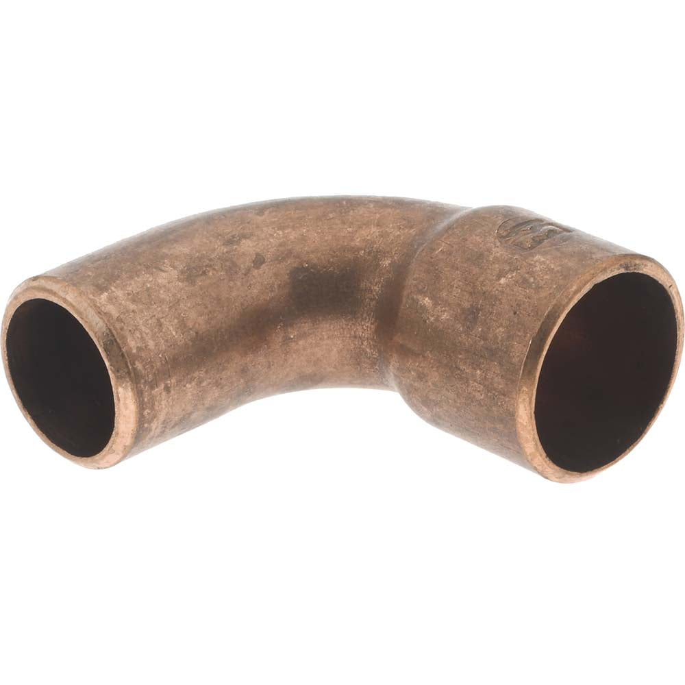 Mueller Industries W 02321 Wrot Copper Pipe 90 &deg Street Elbow 3/8" Fitting, FTG x C, Solder Joint