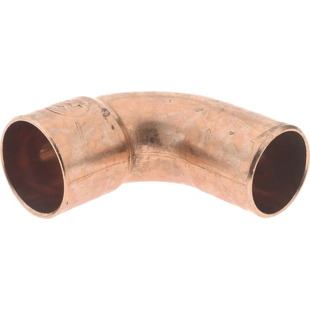 Mueller Industries W 02344 Wrot Copper Pipe 90 &deg Street Elbow 1" Fitting, FTG x C, Solder Joint