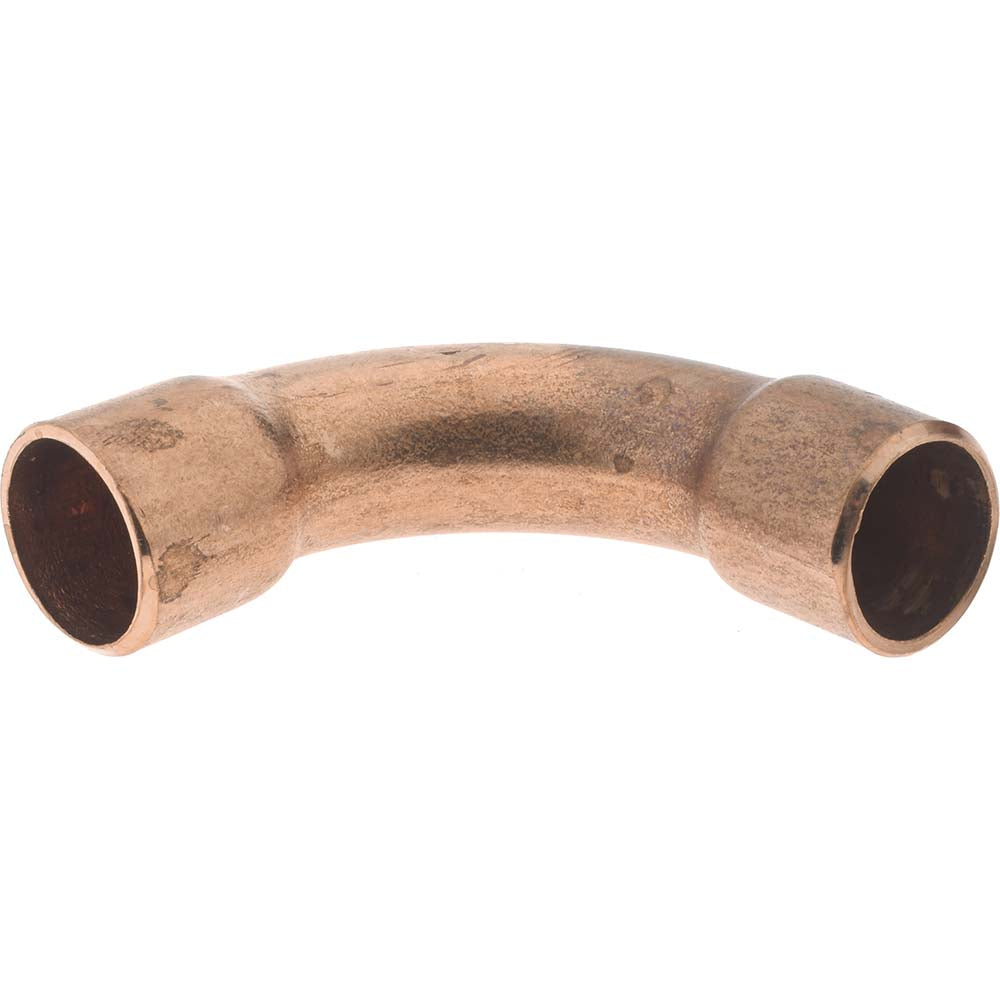 Mueller Industries W 02716 Wrot Copper Pipe 90 &deg Long Radius Elbow 1/4" Fitting, C x C, Solder Joint